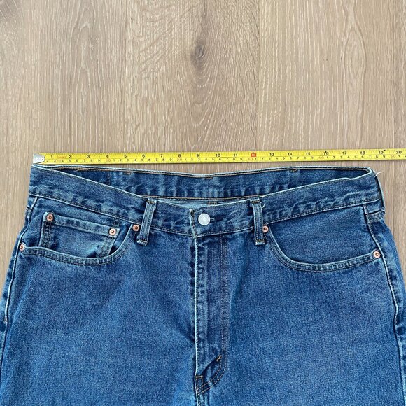 Levi’s Men Jeans 38x34 550 Relaxed Fit Denim Blue 00550-4886 Dark Stonewash - Picture 7 of 13